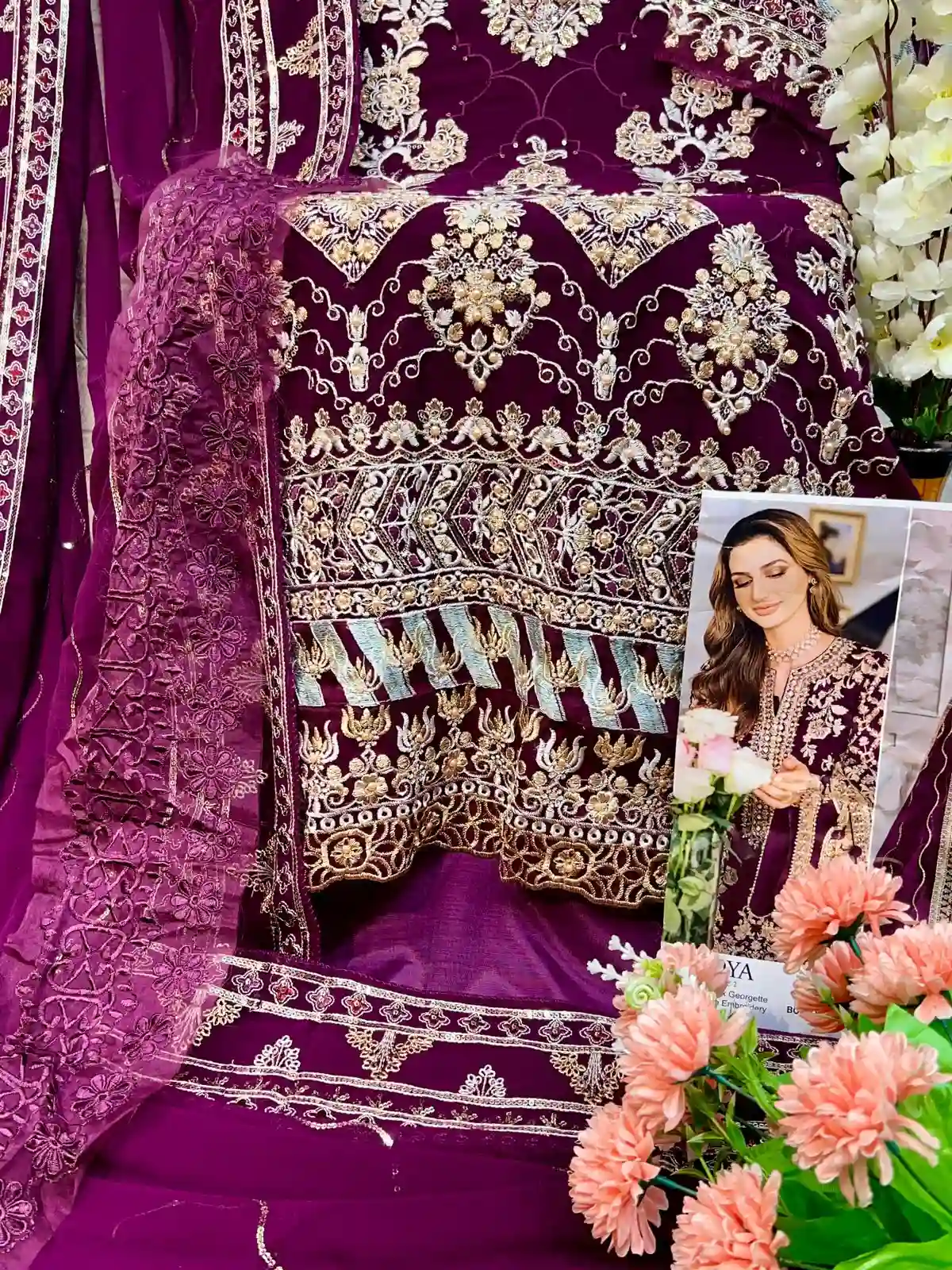 Zaha Zoya Vol 2 Georgette Wholesale Pakistani Salwar Suit Catalog — Wholesale Salwar Suits, MPA wholesale from Surat — view 10